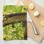 Black-Eyed Susan en Wagon Wheel Photo Theedoek (Quarter Fold)