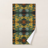 Black Eyed Susan Field Flowers Abstract Patroon Bad Handdoek (Handdoek)