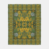 Black Eyed Susan Field Flowers Abstract Patroon Fleece Deken (Voorkant)
