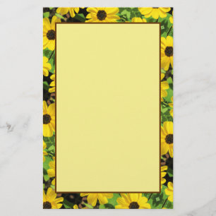 Black Eyed Susan Floral Briefpapier blad