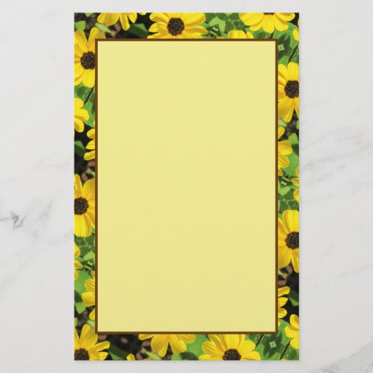Black Eyed Susan Floral Briefpapier blad (Voorkant)