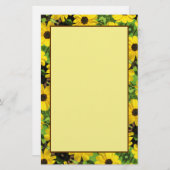 Black Eyed Susan Floral Briefpapier blad (Voorkant / Achterkant)