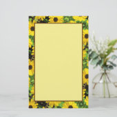 Black Eyed Susan Floral Briefpapier blad (Staand voorkant)