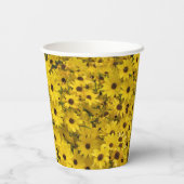 Black Eyed Susan Floral Paper cup Papieren Bekers (Achterkant)
