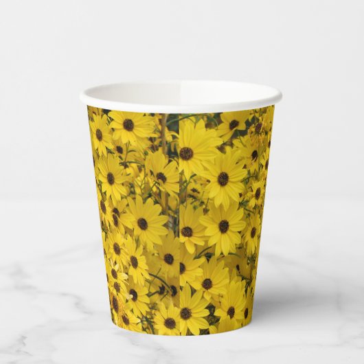 Black Eyed Susan Floral Paper cup Papieren Bekers (Links)