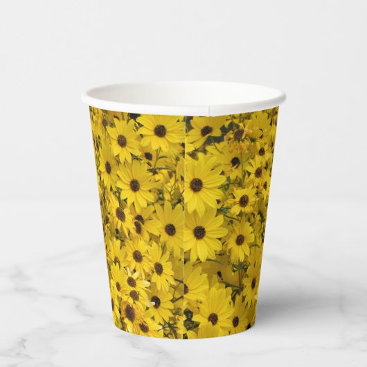 Black Eyed Susan Floral Paper cup Papieren Bekers (Rechts)