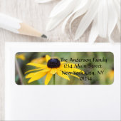Black Eyed Susan, Floral Return Address Labels (Insitu)