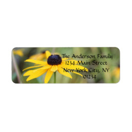 Black Eyed Susan, Floral Return Address Labels