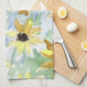 Black Eyed Susan Floral Theedoek (Quarter Fold)