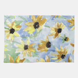 Black Eyed Susan Floral Theedoek