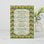 Black Eyed Susan Floral Vrijgezellenfeest Invite Kaart (Staand voorkant)