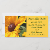 Black Eyed Susan Floral Wedding Bewaar de datum Save The Date (Voorkant)