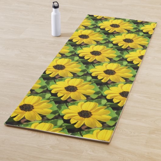 Black Eyed Susan - Floral Yoga Mat (1 sided) (In situ)
