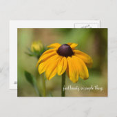 Black Eyed Susan Flower Briefkaart (Voorkant / Achterkant)