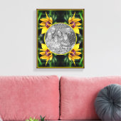Black Eyed Susan Flower Creëer Uw eigen foto Canvas Afdruk (Insitu (Woonkamer))