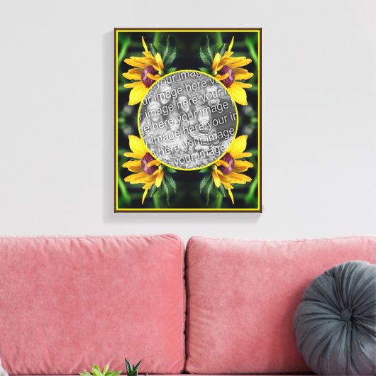 Black Eyed Susan Flower Creëer Uw eigen foto Canvas Afdruk (Insitu (Woonkamer))