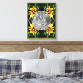 Black Eyed Susan Flower Creëer Uw eigen foto Canvas Afdruk (Insitu (Slaapkamer))