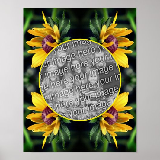 Black Eyed Susan Flower Creëer Uw eigen foto Poster (Voorkant)