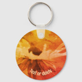 Black Eyed Susan Flower  Personalized Sleutelhanger (Achterkant)