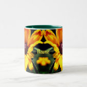 Black Eyed Susan Flower Personalized Tweekleurige Koffiemok (Center)