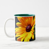Black Eyed Susan Flower Personalized Tweekleurige Koffiemok (Links)