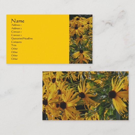 Black Eyed Susan Flower Photography Visitekaartje (Voorkant / Achterkant)