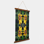 Black Eyed Susan Flower Unfolding Abstract     Hangend Wandkleed (Gebogen)