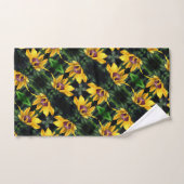 Black Eyed Susan Flower Unfolding Pattern Bad Handdoek (Handdoek)