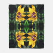 Black Eyed Susan Flower Unfolding Pattern Fleece Deken (Voorkant)