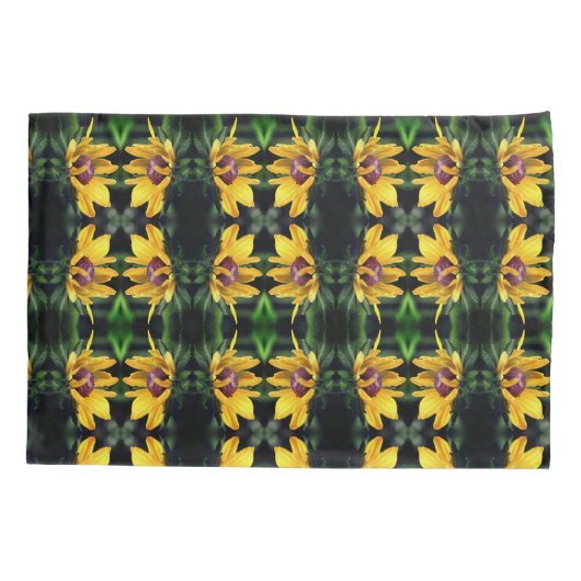 Black Eyed Susan Flower Unfolding Pattern Kussensloop (Achterkant)