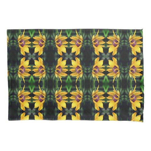 Black Eyed Susan Flower Unfolding Pattern Kussensloop (Voorkant)