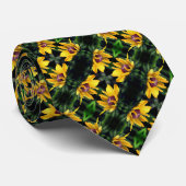 Black Eyed Susan Flower Unfolding Pattern Stropdas (Opgerold)