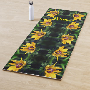 Black Eyed Susan Flower Unfolding Personalized Yogamat