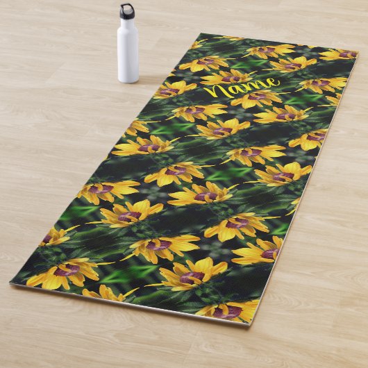 Black Eyed Susan Flower Unfolding Personalized Yogamat (In situ)