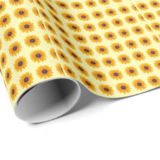 Black-eyed Susan Flower Wrapping Paper Cadeaupapier (Rol Hoek)