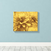 Black Eyed Susan Flowers Sepia Aged  Kijk Canvas Afdruk (Insitu (Houten vloer))