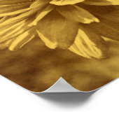 Black Eyed Susan Flowers Sepia Aged  Kijk Poster (Hoek)