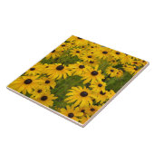 Black Eyed Susan Garden Ceramic Tile Tegeltje (Zijkant)