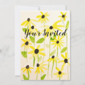Black-Eyed-Susan Invitation Kaart (Voorkant)