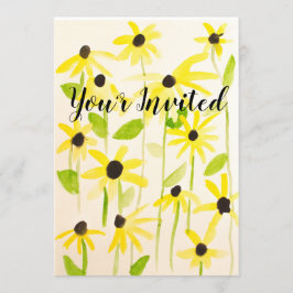 Black-Eyed-Susan Invitation Kaart