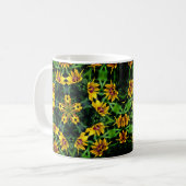 Black Eyed Susan Kaleidoscope Flower Art Koffiemok (Voorkant links)