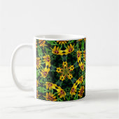 Black Eyed Susan Kaleidoscope Flower Art Koffiemok (Links)