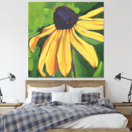 Black Eyed Susan Large Floral Canvas Afdruk
