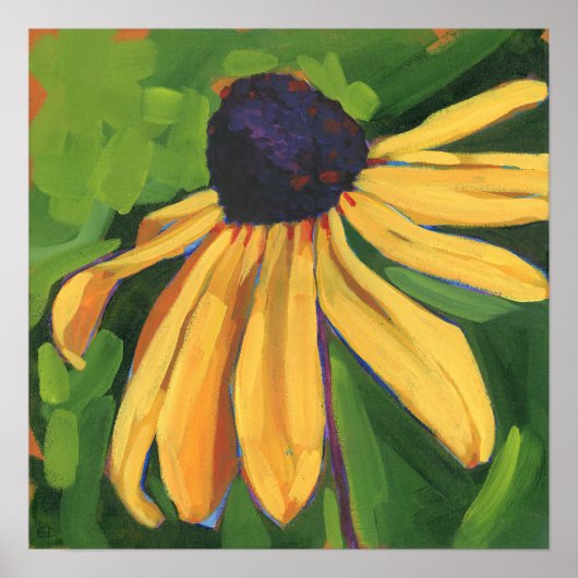 Black Eyed Susan Large Floral Poster (Voorkant)