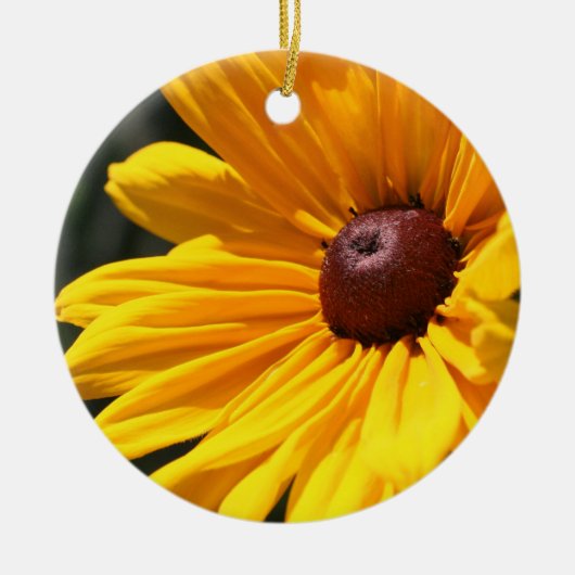 Black Eyed Susan Macro Flower Ornament (Voorkant)