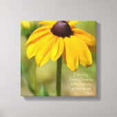 Black Eyed Susan met Quote van Rumi Canvas Afdruk (Voorkant)