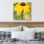 Black Eyed Susan met Quote van Rumi Canvas Afdruk (Insitu (Slaapkamer))