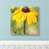 Black Eyed Susan met Quote van Rumi Canvas Afdruk (Insitu (Houten vloer))