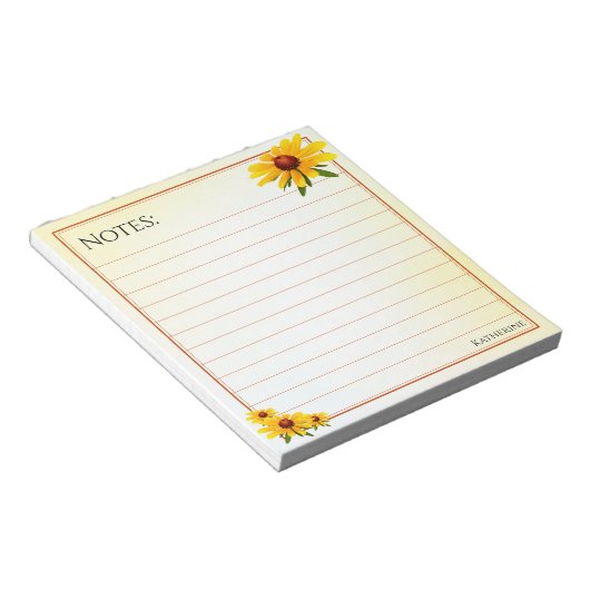 Black-Eyed Susan Notes Lined Floral Photography Notitieblok (Schuin)