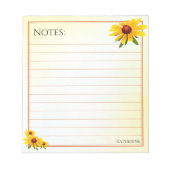 Black-Eyed Susan Notes Lined Floral Photography Notitieblok (Voorkant)